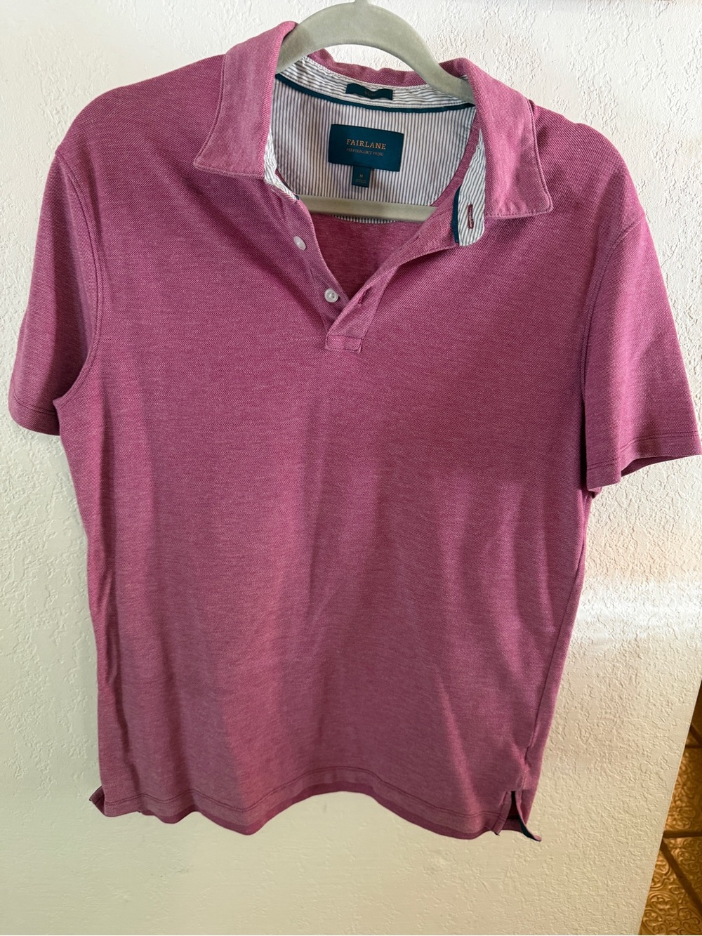 Fairlane Men's Short-Sleeve Polo in Heathered Rose